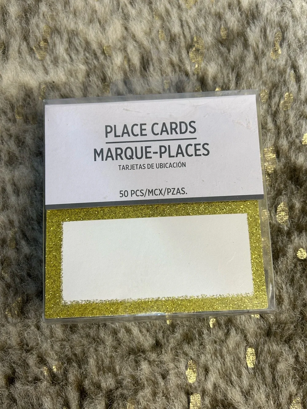5 for $25🔥Gold Glitter Place Cards- Set of 50- New